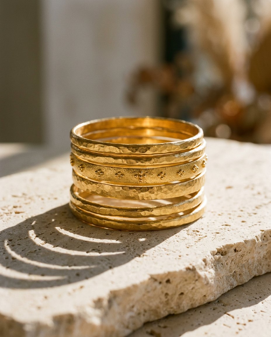 Rekha Bangle in 22k yellow gold