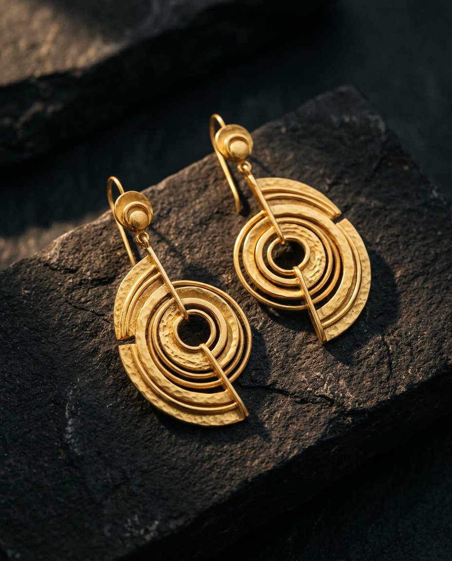 Varunyaa gold earrings